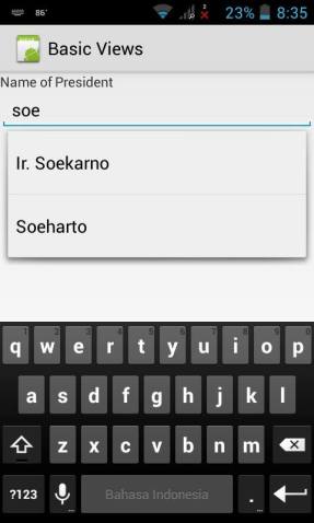 android list view autocomplete